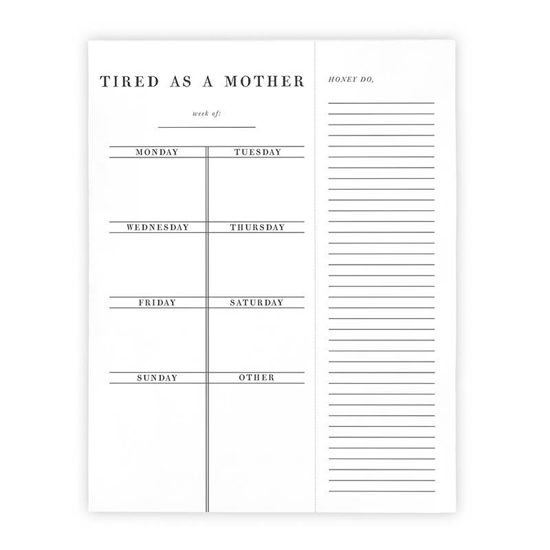 F2F Weekly Planner Pad